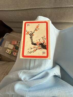 Vtg Thomas De La Rue & Co Ltd London Playing Cards Plum Blossom Box